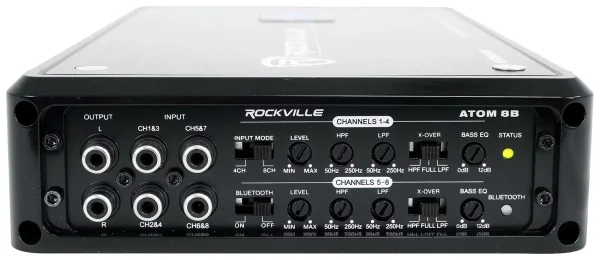 Rockville ATOM 8B 8 Channel 3500 Watt Marine/Boat Amplifier Amp w/Bluetooth - Image 6
