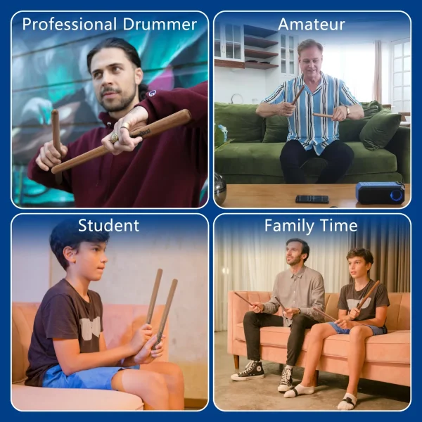 AeroBand PocketDrum 2 Plus Electric Air Drum Set Drumsticks, Pedals, Bluetooth, USB MIDI Function, for Adults, Kids, Professionals, Gift - Image 4