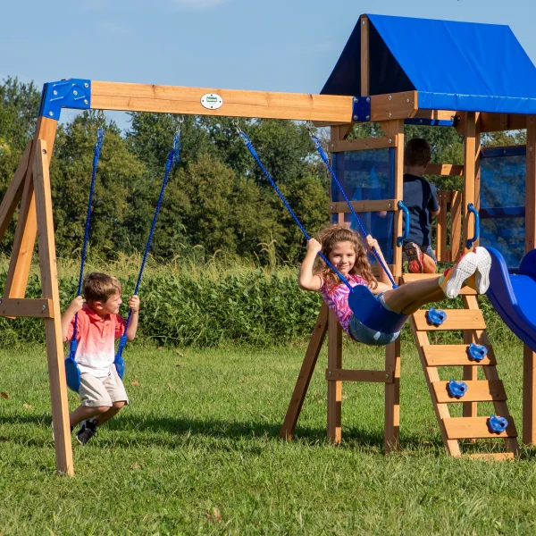 Backyard Discovery Aurora Wooden Cedar Swing Set - Image 4