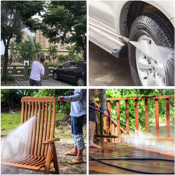 SUGIFT 3300PSI Electric Pressure Washer High Power Pressure with 4 Nozzles Foam Cannon and Hose Reel - Image 6