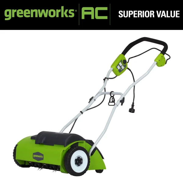 Greenworks 10 Amp 14 Corded Electric Dethatcher 27022 - Image 3