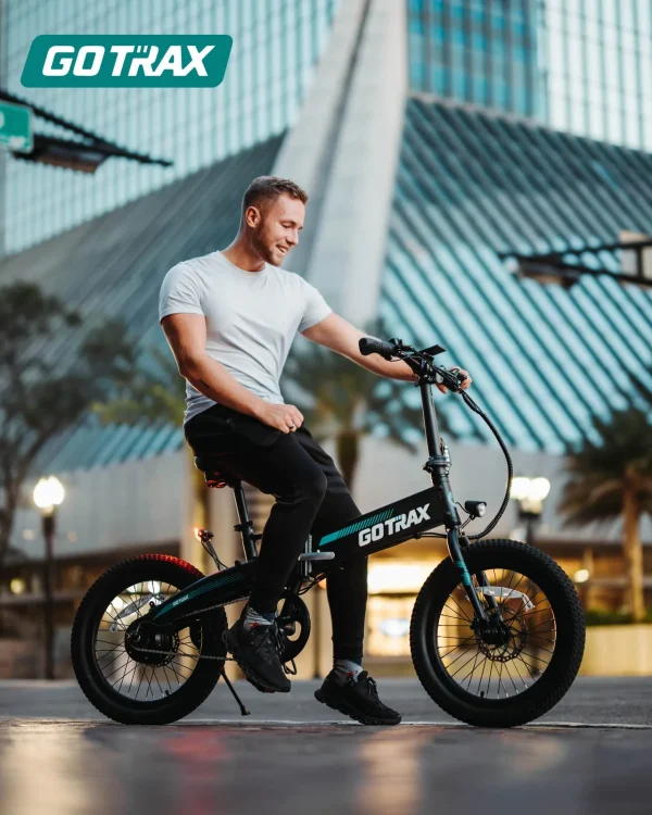 Gotrax R1 20 Folding Electric Bike with 40 Miles Range by 48V Battery, 20Mph Power by 350W, Weighs Only 45lbs, LCD Display & 5 Pedal-Assist Levels, Suitable for Leisure Riding&Commuting White - Image 4