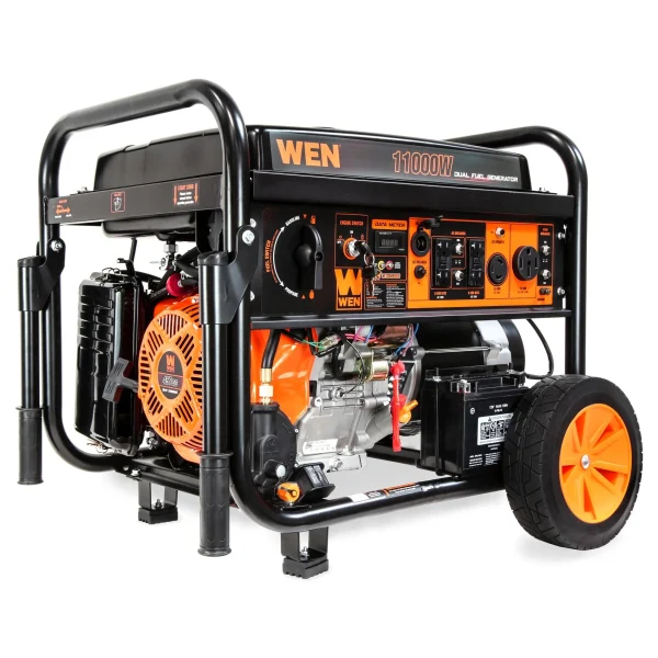 WEN 11000-Watt 120-Volt/240-Volt Dual Fuel Transfer-Switch Ready Electric Start Portable Generator with Wheel Kit and CO Shutdown Sensor - Image 3