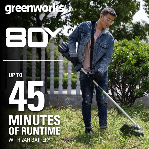 Greenworks 16-Inch PRO 80V Cordless String Trimmer (Attachment Capable), Battery Not Included GST80320 - Image 4