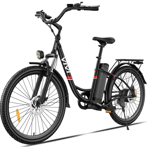 Vivi Electric Bike, 26 Electric Bicycle for Adults, 500W City Cruiser Ebike with 48V Removable Battery, 7 Speed Commuter Bike 20MPH & 50 Mile Range Adult Electric Bikes with Cruise Control