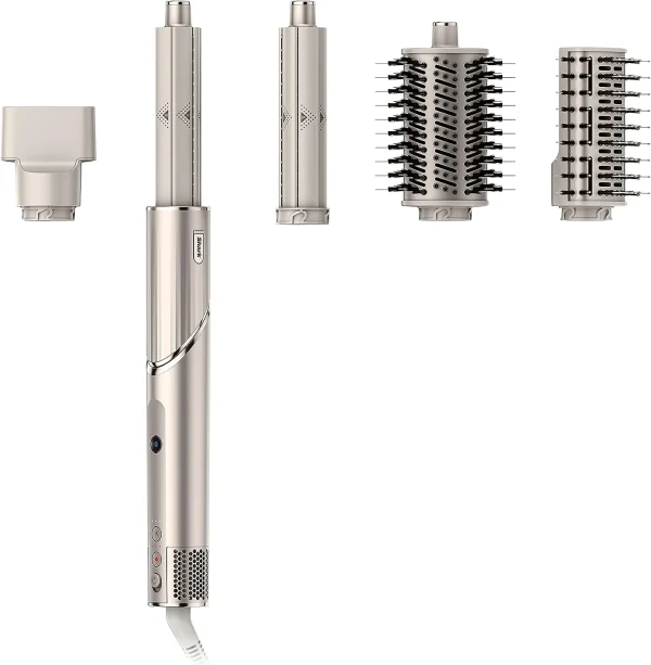Open Box Shark - FlexStyle Air Styling & Drying System, Powerful Hair Blow Dryer and Multi-Styler for Straight and Wavy Hair - Stone HD430
