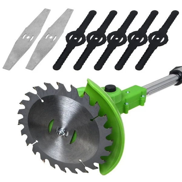 Heavy Duty Cordless Electric Weed Eater/String Trimmer Kit with 2 Batteries + Wheels - Image 5