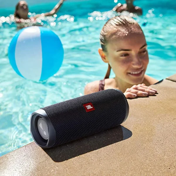 JBL Flip 5 Portable Waterproof Wireless Bluetooth Speaker - Black - Image 4