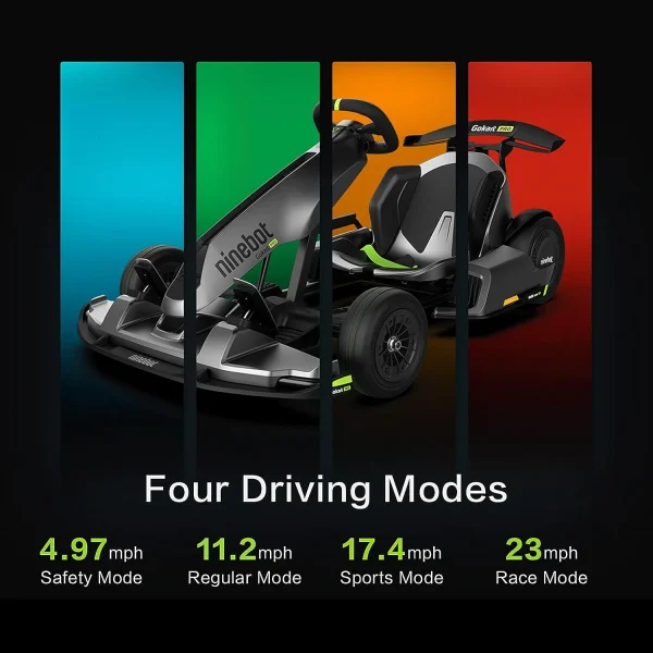 Segway Ninebot Electric GoKart Pro, 23 Miles Range, 15.5MPH, W. Capacity 220lbs, Outdoor Race Pedal Go Karting Car for Kids & Adults, Black - Image 7