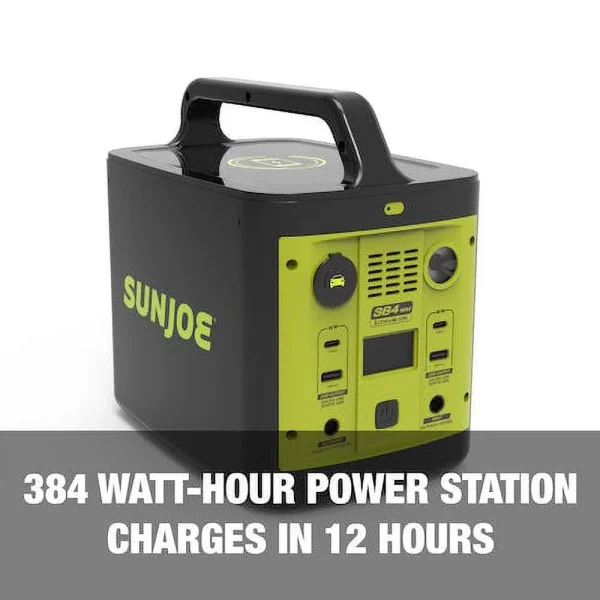 Sun Joe PPG400 384Wh 6-Amp Portable Power Generator with Outlets and USB Ports - Image 9