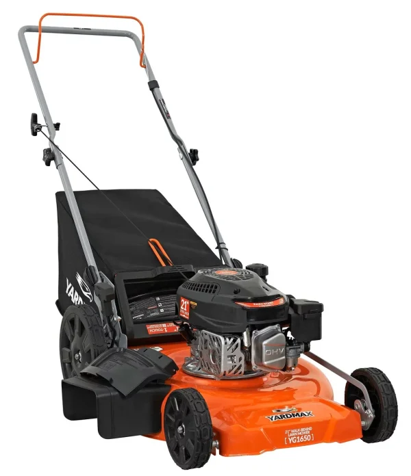 YARDMAX 21 in. 170cc 3-in-1 Gas Walk Behind Push Lawn Mower with High Rear Wheels - Image 10