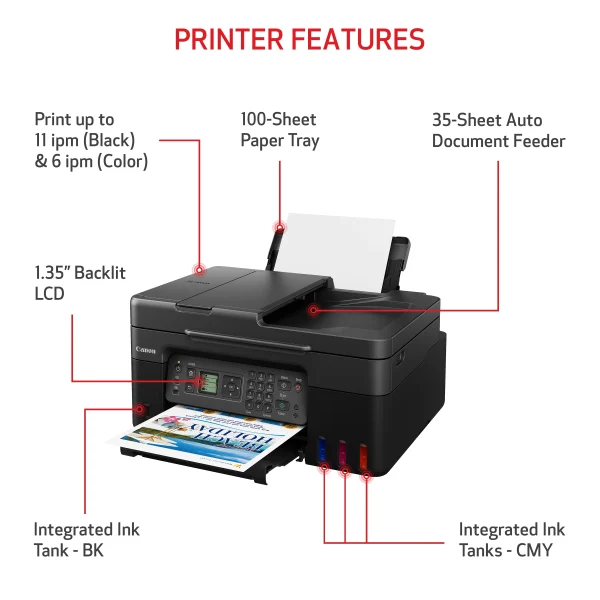 PIXMA G4270 -Wireless MegaTank All-in-One Printer - Image 4