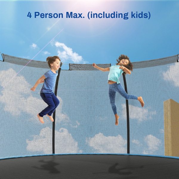 Nazhura Trampoline 12 ft with Enclosure and Basketball Hoop, 1300lbs Capacity - Image 7