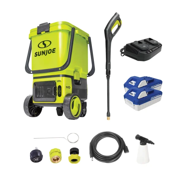 Sun Joe 48-Volt Cordless Portable Pressure Washer Kit, 2 x 4.0-Ah Batteries and Charger - Image 4