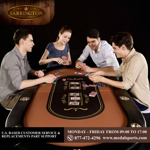 Barrington 10-Player Poker Table, No Assembly Required - Image 3
