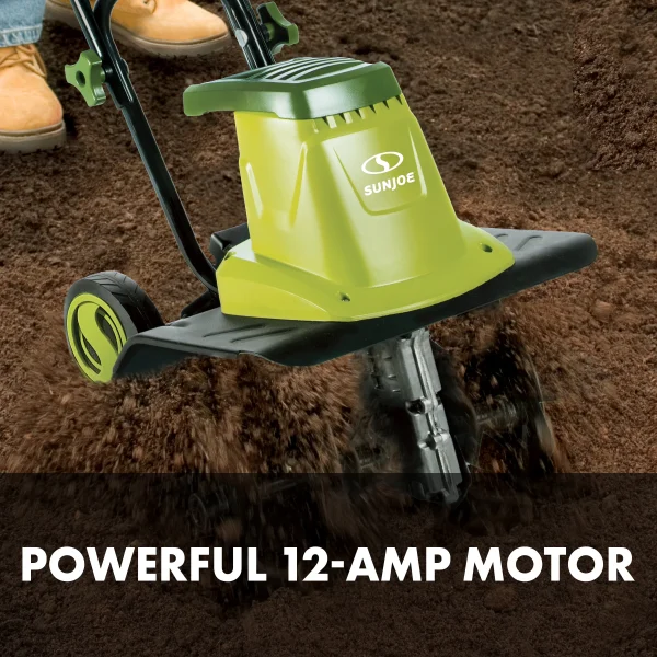 Sun Joe Electric 16-inch Garden Tiller + Cultivator, 12-Amp, 3-Position - Image 7