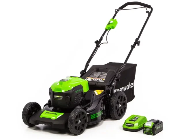 Greenworks 40V 20 Brushless Push Lawn Mower with 4.0 Ah Battery & Quick Charger 2516302VT
