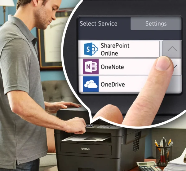 Brother MFC-L2750DW Wireless Black-and-White All-In-One Laser Printer - Image 5