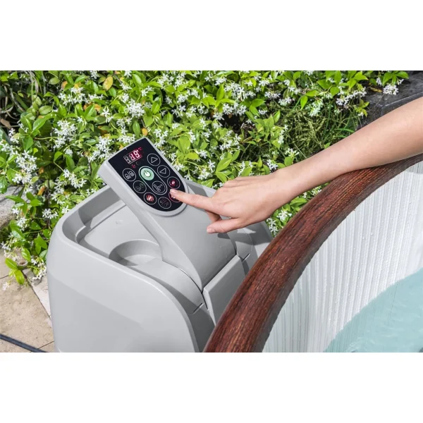 Bestway Helsinki SaluSpa 7 Person Inflatable Hot Tub w/ 180 AirJets, Brown - Image 8