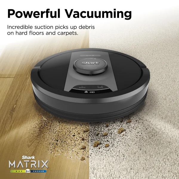 Shark Matrix 2-in-1 Robot Vacuum & Mop with No Spots Missed on Carpets & Hard Floors, Precision Home Mapping,WIFI, RV2400WD - Image 5