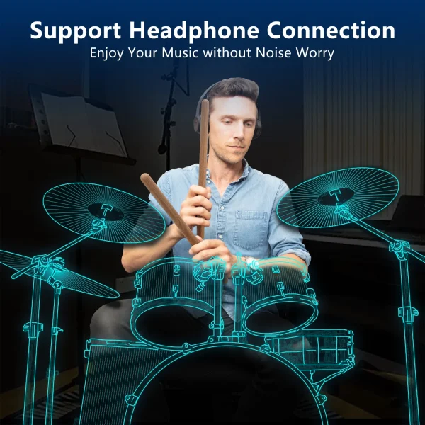 AeroBand PocketDrum 2 Plus Electric Air Drum Set Drumsticks, Pedals, Bluetooth, USB MIDI Function, for Adults, Kids, Professionals, Gift - Image 3