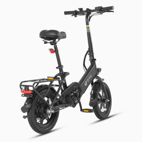 DYU 14 Folding Electric Bike for Adults Teens, 350W 36V/7.5AH, Pedal-Assist, Commuter Cruiser City E Bike - Image 2