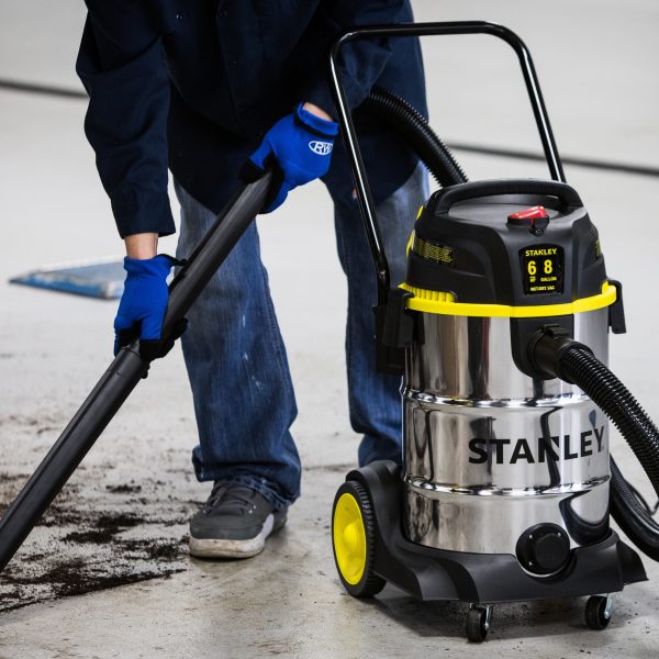 STANLEY 8 gal Stainless Steel Wet Dry Vacuum with Hose Accessories and Tool Storage - Image 2