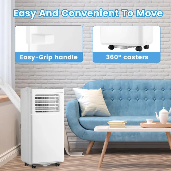 WANAI 8,000 BTU ASHRAE Portable Air Conditioner, 3-in-1 AC Unit, Cool, Dehumidifier & Fan, for Room up to 250 Sq.Ft - Image 6
