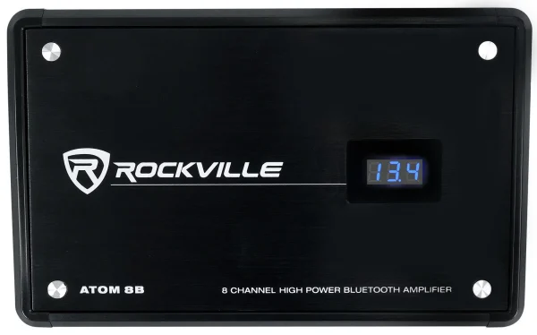 Rockville ATOM 8B 8 Channel 3500 Watt Marine/Boat Amplifier Amp w/Bluetooth - Image 2