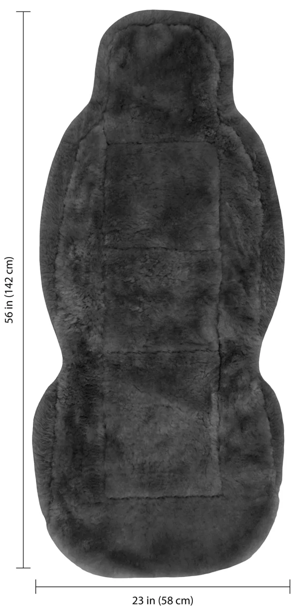 Eurow Sheepskin Seat Cover New XL Design Premium Pelt - Gray - Image 3