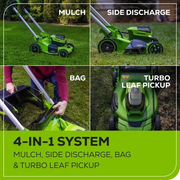 Greenworks 60V 21" Self-Propelled Lawn Mower with (2) 5.0 Ah Batteries & Rapid Charger 2546202 - Image 11