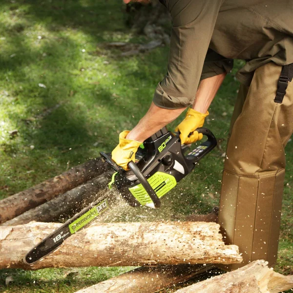 Discontinued - Greenworks Pro 18-Inch 80V Cordless Lithium-Ion Chainsaw, Battery and Charger Included GCS80421 - Image 5