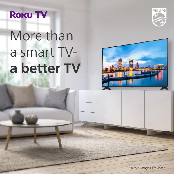 Philips 32 Class HD (720P) Smart Roku Borderless LED TV (32PFL6452/F7) (New) - Image 7