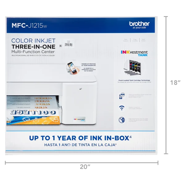 Brother MFC-J1215W INKvestment Tank Wireless Multifunction Color Inkjet Printer with Up to 1-Year of Ink In-box(1) - Image 12