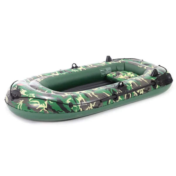 10ft 2/3/4 Person Inflatable Boat Set with Paddles Air Pump PVC Kayak Canoe Boat Set for Drifting - Image 2