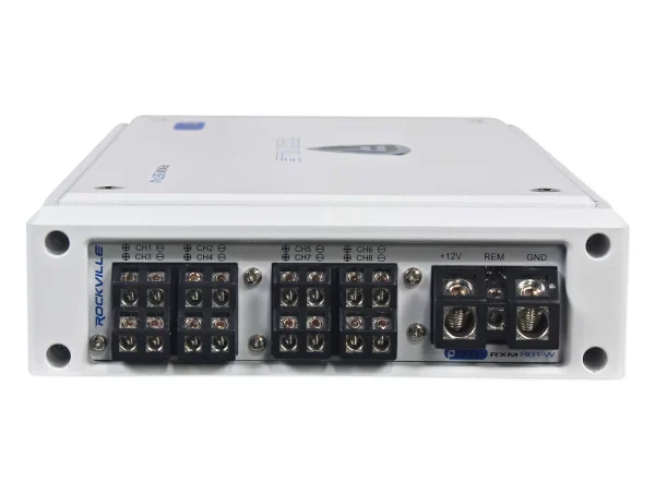 New Rockville RXM8BTW 8 Channel 1500 Watt Marine/Boat Amplifier Amp w/Bluetooth - Image 3