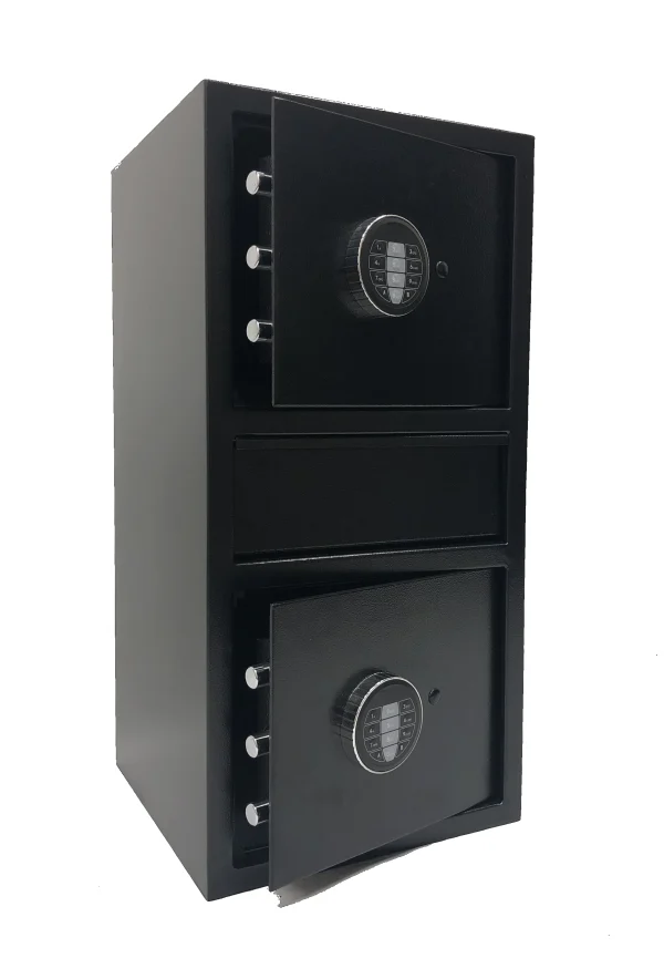 Double door money depository drop safe with UL listed digital lock
