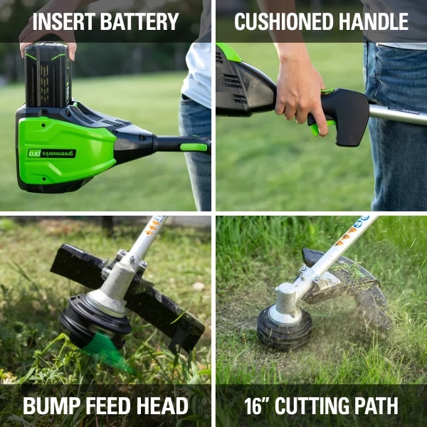 Greenworks 16-Inch PRO 80V Cordless String Trimmer (Attachment Capable), Battery Not Included GST80320 - Image 9