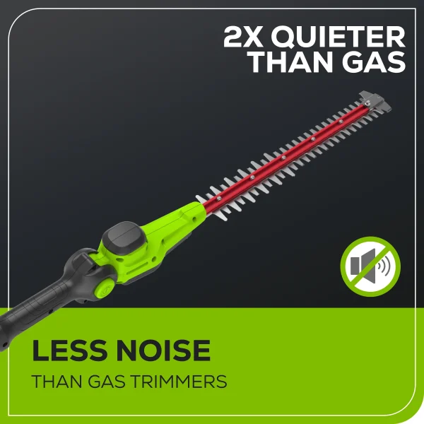 Greenworks 60V 20 Pole Hedge Trimmer with 2.0 Ah Battery & 3 Amp Charger 2307502 - Image 8