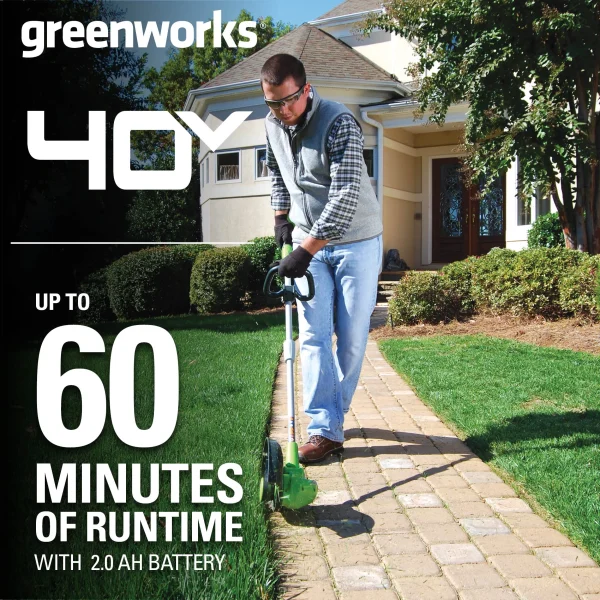 Greenworks 40V 13 Cordless String Trimmer/Edger with 2.0 Ah Battery & Charger 21302 - Image 5