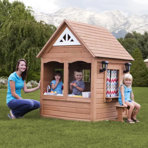 Backyard Discovery Aspen Wooden Cedar Playhouse - Image 4