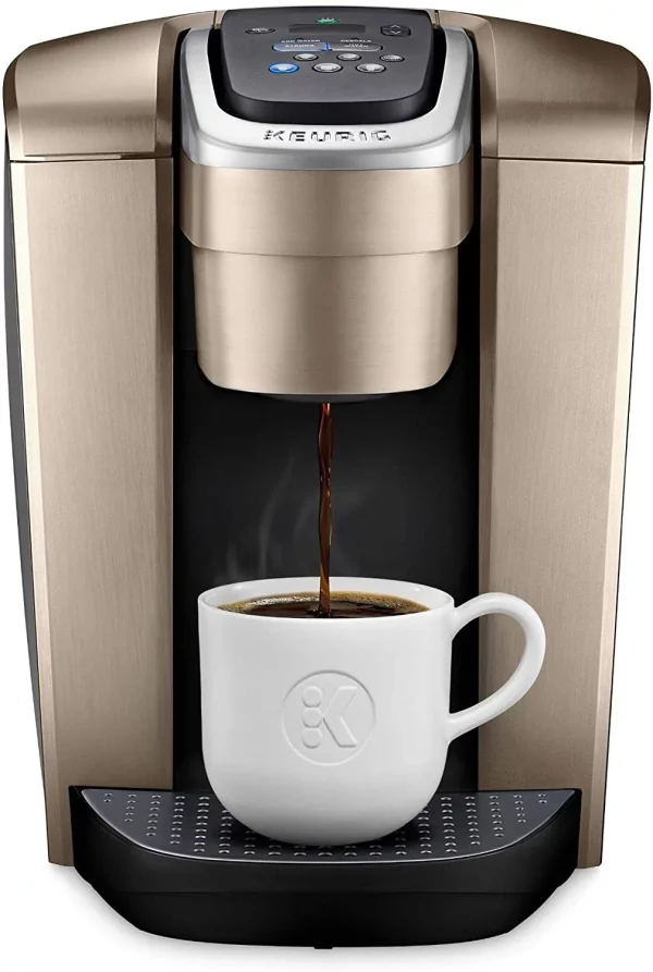 Keurig K-Elite Coffee Maker, Single Serve K-Cup Pod Coffee Brewer, With Iced Coffee Capability, Brushed Gold