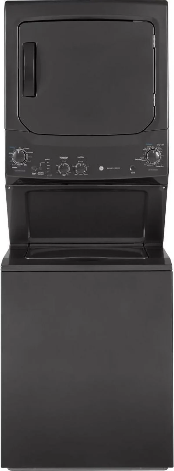 GE GUD27ESSMWW 27 Spacemaker Series Washer and Electric Dryer with Multi wash Cycles Rinse Temperature Auto Loading Sensing Rotary Electronic Controls and Spin Speed Combination in White