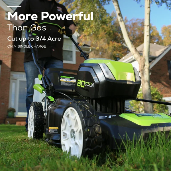 Greenworks 80V 21 Self Propelled Mower 5Ah Battery & Charger 2502402NV? - Image 3