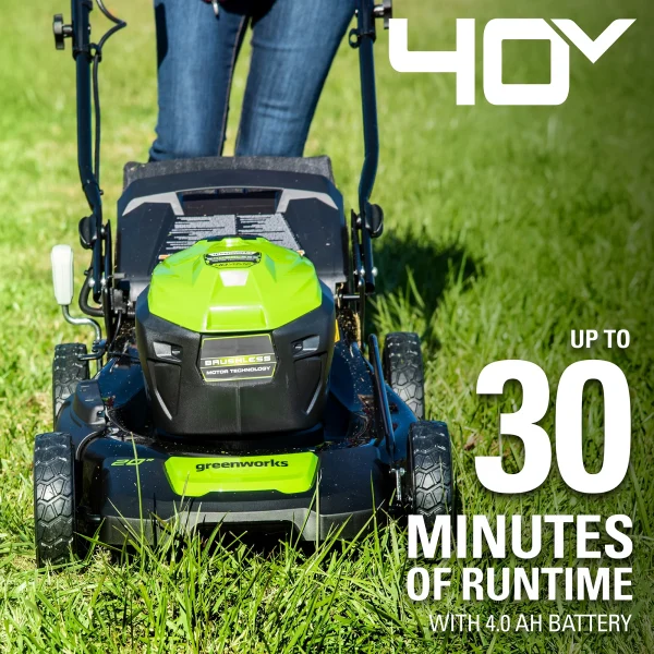 Greenworks 40V 20 Brushless Push Lawn Mower with 4.0 Ah Battery & Quick Charger 2516302VT - Image 6