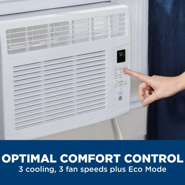 GE 6,000 BTU Window Air Conditioner, Cools up to 250 Sq ft, Easy Install Kit & Remote Included, 115V - Image 5