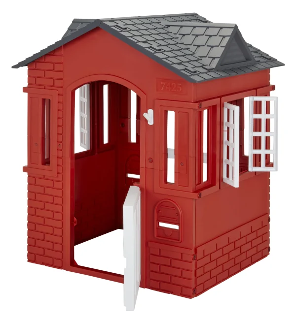Little Tikes Cape Cottage House, Red with Working Door, Window Shutters, Flag Holder | Easy Installation Process Kids 2-6 Years Old - Image 3