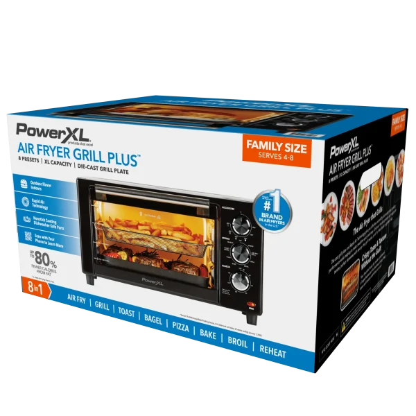 PowerXL Air Fryer Grill Plus, Toaster Oven, Black, 1500 Watts - Image 4