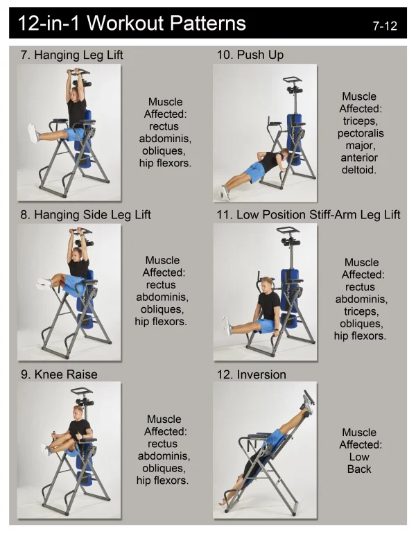 Innova ITP1000 12-in-1 Inversion Table with Power Tower Workout Station - Image 6