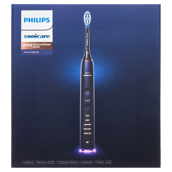 Philips Sonicare Diamondclean Smart Electric, Rechargeable Toothbrush  – 9700 Series, Lunar Blue, HX9957/51